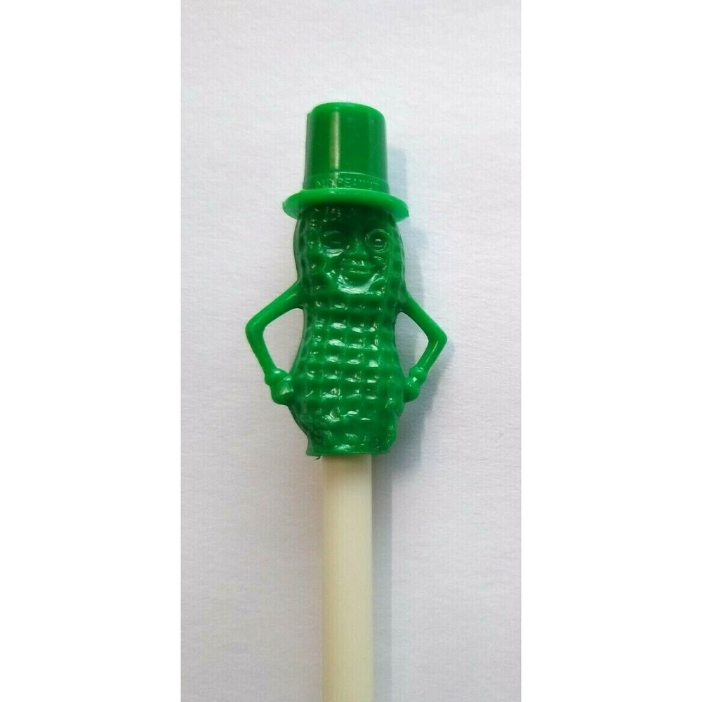 Mr Peanut Vintage Green Drinking Straw 1950s Planters Peanuts Pop Culture Promo